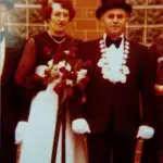 König Bernard Fangmann mit Frau Alwine, 1977