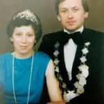 König Fritz Kramer mit Frau Mechtild, 1980