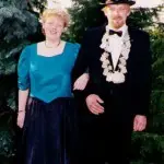 König Alfons Gravemeyer mit Andrea Fischer, 1987