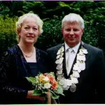 König Heinz Arkenberg mit Frau Reinhilde, 2001