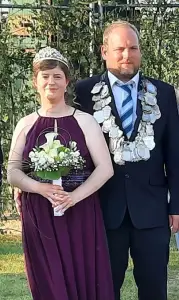 König Andre Niemann mit Frau Sandra, 2023